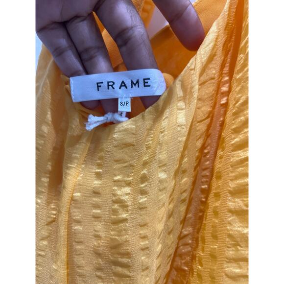 NWT FRAME 100% Silk Draped Crinkle Halter Neck Top Sz S - Picture 4 of 10